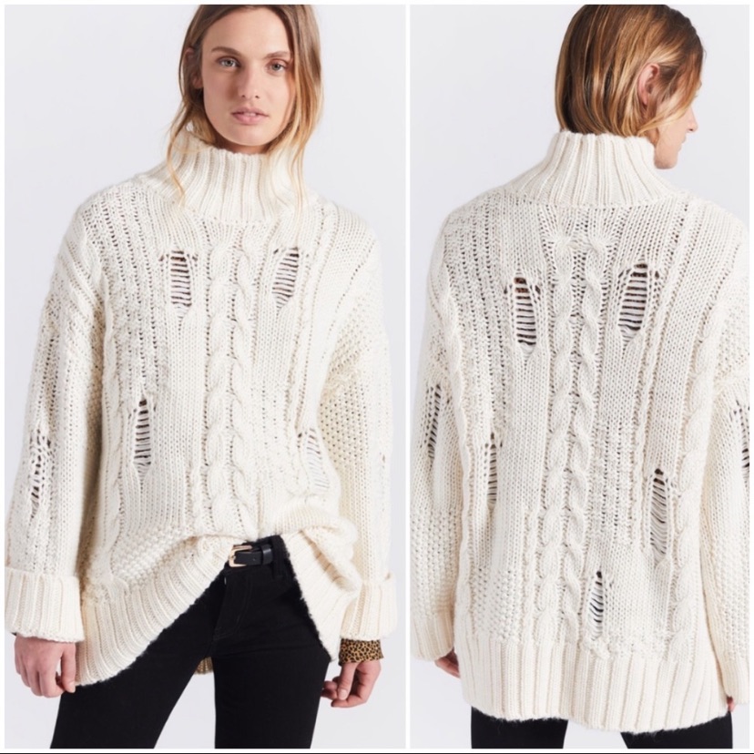 Current/Elliott The Vin Distressed Sweater
